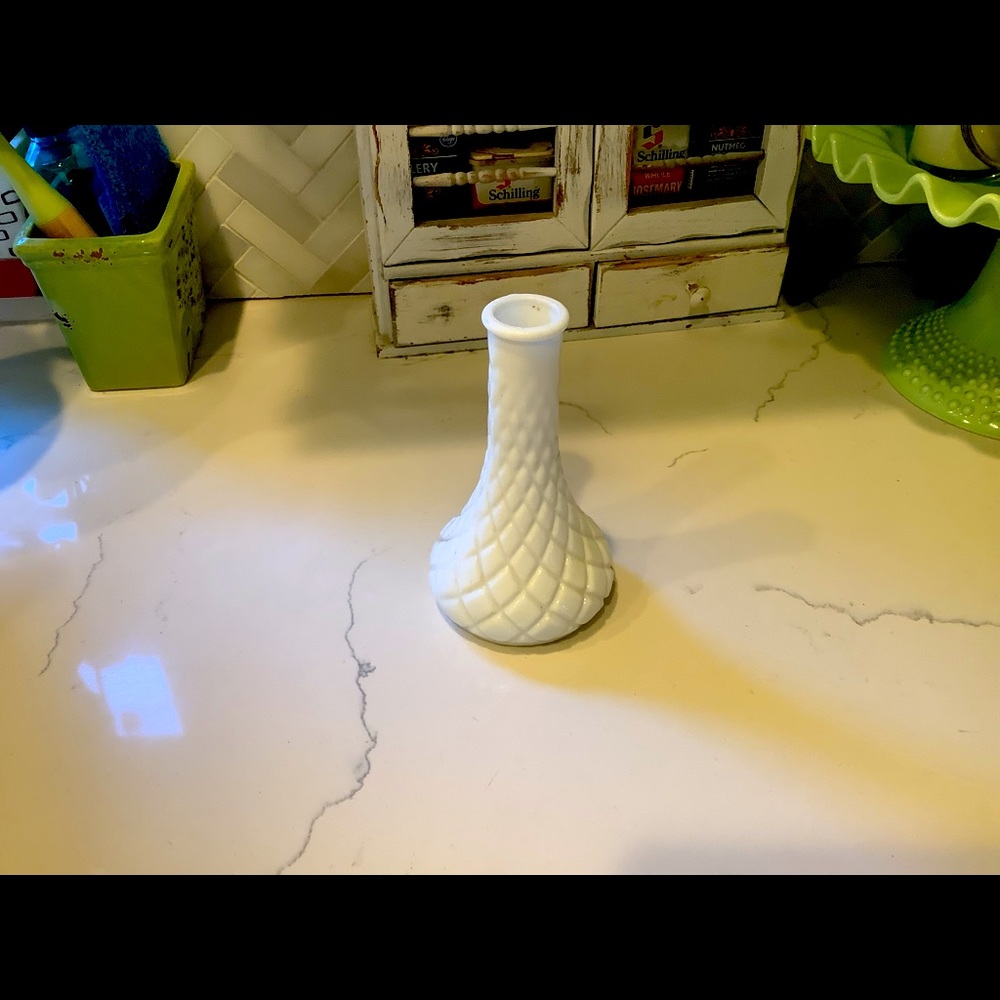 Small Milk Glass Bud Vase